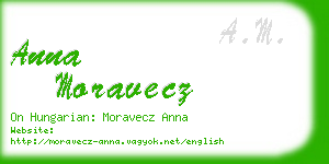 anna moravecz business card